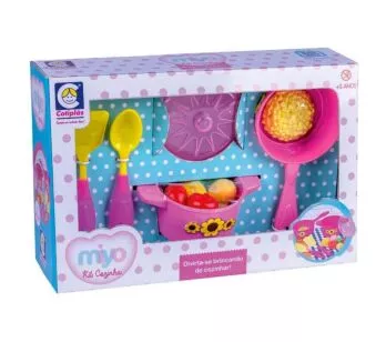 Conjunto Utensílios Infantil - Miyo - Kit Cozinha - 12 Peças - Cotiplás