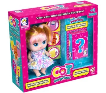 Boneca com Acessórios - Cot Surprise - Amarela - Cotiplás 