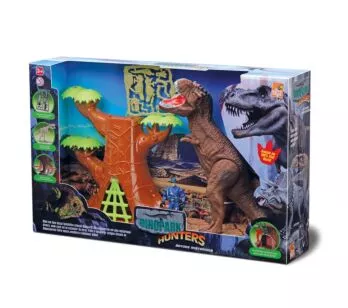 Figura e Cenário - DinoPark Hunters - Árvore Misteriosa - T-Rex - Bee Toys