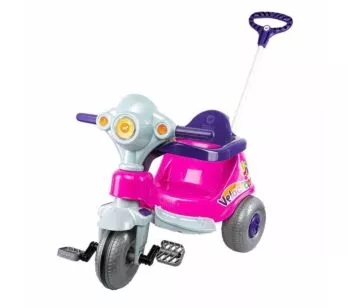 Triciclo Infantil - Passeio e Pedal - Velocita - Rosa - Calesita