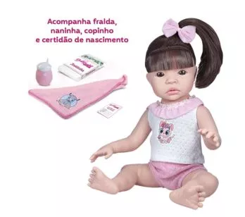 Boneca Articulada - 38 cm - Doll Realist - Small com Cabelo - Sid-Nyl