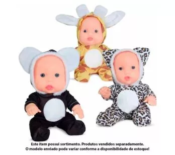 Boneca Bebê - 18 cm - Tininha Zoo - Sortido - Sid-Nyl