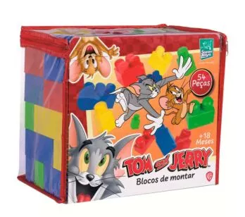 Blocos de Montar - Tom e Jerry - 54 peças - Super Toys