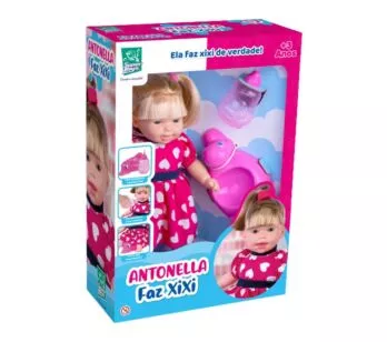 Boneca de Vinil - 35 cm - Antonella Faz Xixi - Super Toys