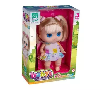 Boneca de Vinil - Baby’s Collection Mini - Passeio - Loira - Super Toys