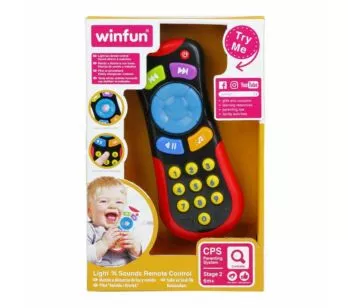 Controle Remoto Infantil do Bebê - Luzes e Sons - Preto - Winfun