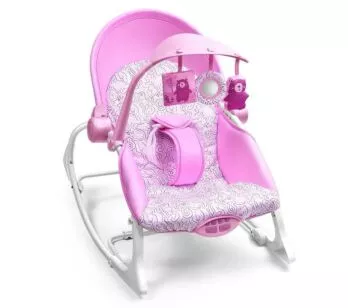 Cadeira de Descanso e Balanço para Bebês - Até 18 kg - Seasons - Rosa - Multikids Baby