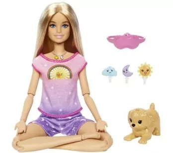 Boneca Articulada - Barbie Dia de Spa - Medite Comigo Dia e Noite - Loira - Mattel