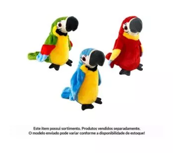Pelúcia Interativa - PlayFull Pets - Passeio Divertido - Arara - Sortido - Toyng