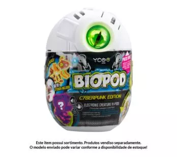Figura Eletrônica Surpresa - Biopod Cyberpunk - Cápsula - Fun Divirta-se