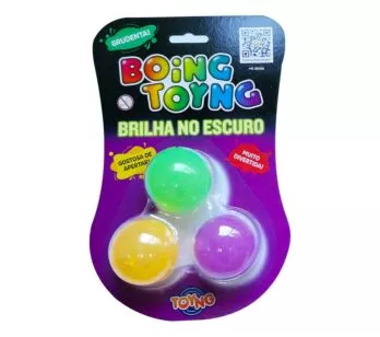 Kit Bolinhas de Apertar - Boing Toyng - Brilha no Escuro - Toyng