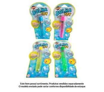 Tubinho Bolhinha de Sabão - Bolha Toy - 20ml - Sortido - Toyng