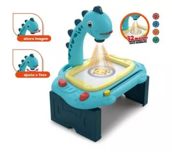 Lousa Mágica Infantil com Projetor - Hora de Aprender - 32 Imagens - Toyng