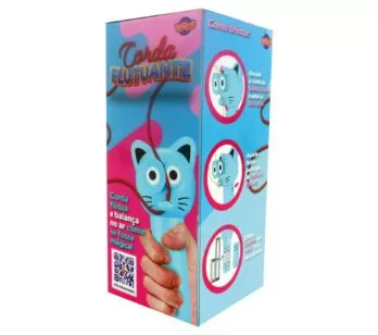 Corda Flutuante de Brincar - Gatinho - Azul ou Rosa - Toyng
