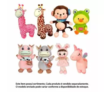 Pelúcia Infantil - Squish Pals - Aumenta de Tamanho - Sortido - Toyng
