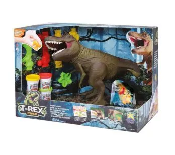 Figura com Massa de Modelar - Dinossauro - T-Rex Ataca - Divertoys