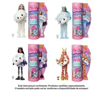 Boneca Articulada - Barbie Cutie Reveal - Inverno - Sortida - Mattel