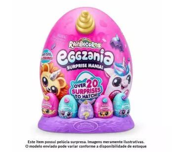 Pelúcia Surpresa - Rainbocorns Eggzania - 20 Surpresas - Fun Divirta-se