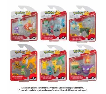 Mini Figuras Articuladas - Pokémon - Sortido - Sunny Brinquedos