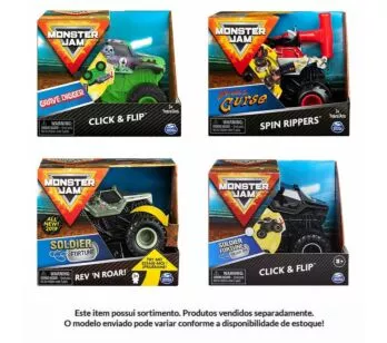 Carrinho com Recurso - 1:43 - Monster Jam - Sortido - Sunny Brinquedos