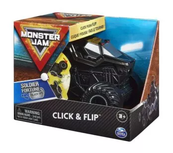 Carrinho - Monster Jam - Click & Flip - Soldier Fortune - Sunny Brinquedos