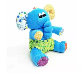 Pelúcia Infantil - 25 cm - Creck-Creck - Elefante Pipo - Turquesa - Anjos Baby