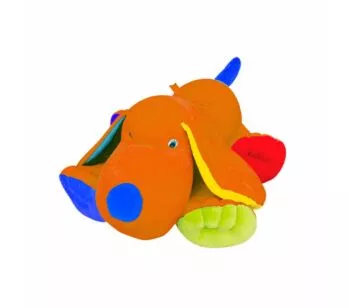 Pelúcia Infantil - 46 cm - Cachorro - Choco G - Laranja - Anjos Baby