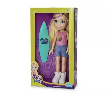 Boneca de Vinil - 38 cm - Polly Pocket - Surfista - Pupee