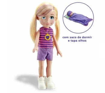 Boneca de Vinil - 38 cm - Polly Pocket - Camping - Pupee