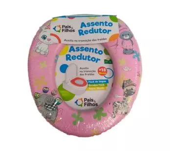 Assento Redutor Infantil Para Bebê - Animais - Rosa - Pais e Filhos