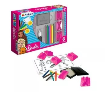 Conjunto de Artes e Atividades - Barbie - Carimbos Esportes - Xalingo