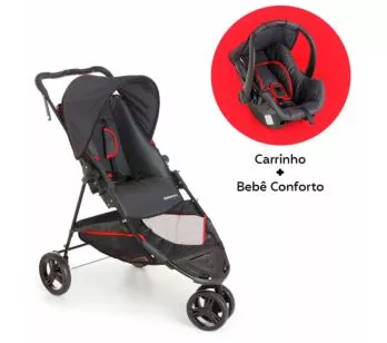 Carrinho de Bebê - Conforto - Tivoli Travel Cocoon Slim - Vermelho - Galzerano