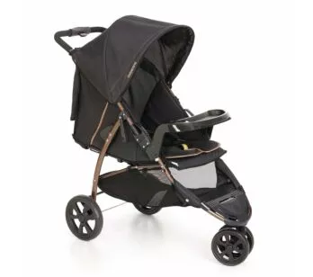 Carrinho de Bebê - Berço-Passeio - Cross Trail - Preto e Cobre - Galzerano