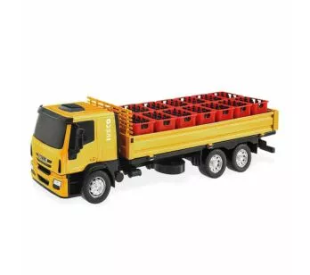 Caminhão Roda Livre - Iveco Tector Dropside - Amarelo - Usual Brinquedos
