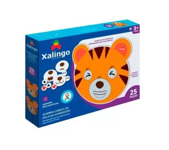 Quebra-Cabeça Educativo - 25 Peças - Expressões - Tigre - Xalingo