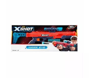 Lançador de Dardos - X-Shot Red - Hawk Eye - 16 dardos - Candide