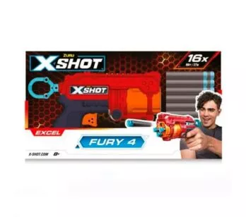 Lançador de Dardos - X-Shot Red - Fury 4 - 16 Dardos - Candide
