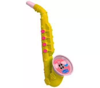 Saxofone Infantil - Peppa Pig - Amarelo - Candide