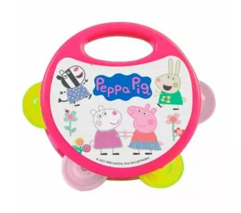 Pandeiro Infantil - Peppa Pig - Rosa - Candide