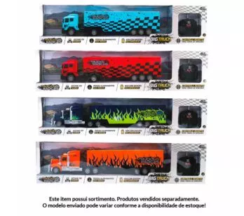 Caminhão Carreta de Controle Remoto - Big Truck - Sortido - Unik Toys