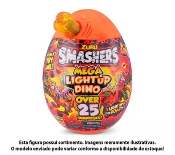 Figura Surpresa - Smashers Mega Light up Dino - Ovo Grande - Fun Divirta-se