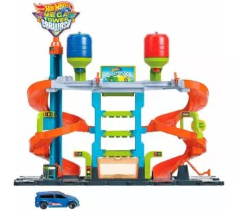 Conjunto e Pista - Hot Wheels City - Lava Rápido Mega Torre - Mattel