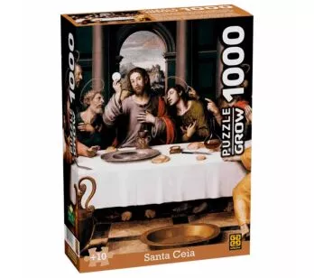 Quebra-Cabeça - 1000 Peças - Santa Ceia - Grow