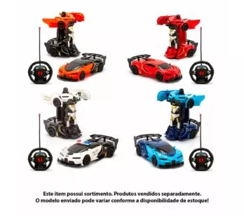 Carrinho de Controle Remoto - Changebot - Carro Robô - Sortido - Polibrinq