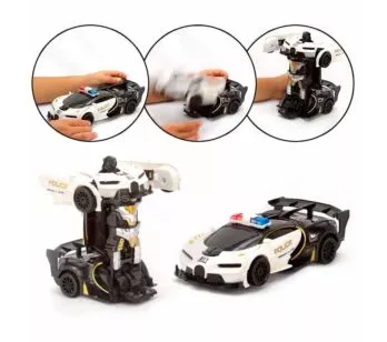 Carrinho de Controle Remoto - Changebot - Carro Robô - Polícia - Polibrinq