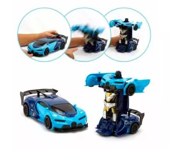 Carrinho de Controle Remoto - Changebot - Carro Robô - Azul - Polibrinq