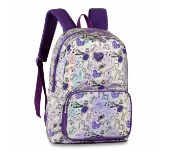 Mochila de Costas - Clio Girls - Holográfica - Lilás - Clio Style