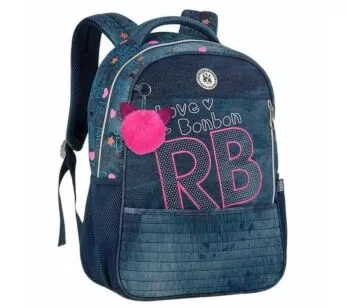 Mochila de Costas - Rebecca Bonbon - Love - Azul - Clio Style