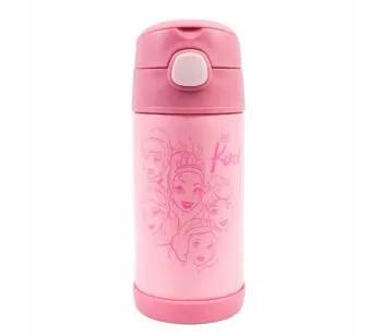 Garrafa com Canudo - Térmica - 400ml - Princesas Disney - Zonacriativa