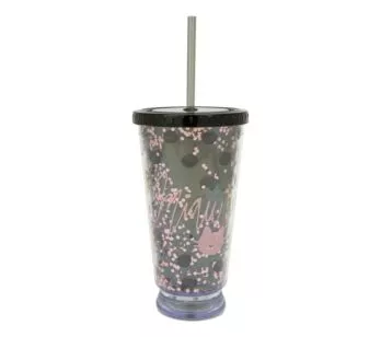 Copo LED com Canudo - 472ml - Miau - Gatinha - Uatt